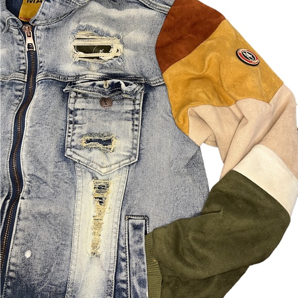 Makobi Jean Jacket With Suede Arms - Picture 3 of 11